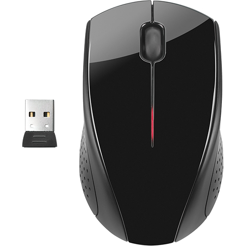 HP - x3000 Wireless Optical Mouse - Black - Larger Front