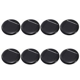 Unique Bargains - 8pcs 0.5V 0.07W 140mA Round Solar Panels, Small Solar Charge for DIY - Black