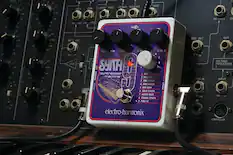 14 FREQ PWM FREQ ATTACK RELEASE CUTOFF FREQ 3V+3V 3V VE -5V +5V ve+-VO OV 9V 2 a 2 W +2 +3 4 +3 +3 MG I OUT SVPP VCA OV OV--5V SV JUN I DRY VOL SYNTH CTR CTRL 2 6 6 7 8 S&H SYNTH DRY 1 9 SYNTH OUTPUT synthesizer machine : 5 4 3 2 1 EHX MINI VIBE PROFIT OBX MINI MOOD SYNTH V INPUT 6 SOLO SYNTH 7 MOOD BASS 8 STRING SYNTH 9 POLY VI electro-harmonix GEG OUT V OV PE ATOR TRIG IN GND GND OUT VOLTAGE PROCESSOR 1 INPUT 5V+5V CONTROLLER