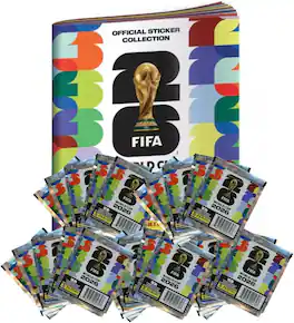 2026 Panini FIFA World Cup Official Sticker Series (1 x Softcover Album + 25 x Sealed Sticker Packs)