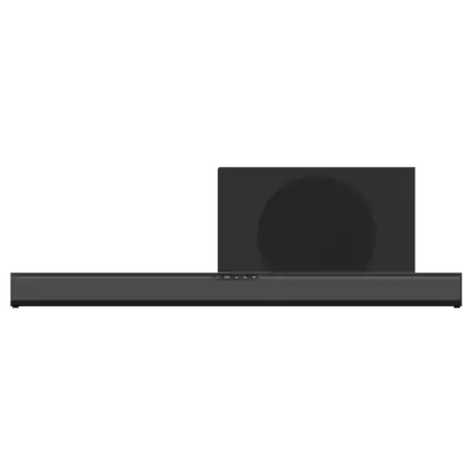 Front. Element Electronics - 2.1 Sound Bar & Subwoofer - Black.