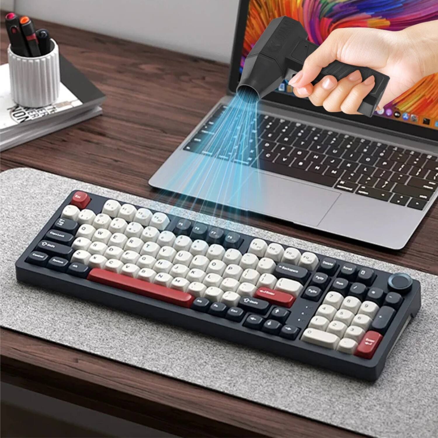 Left. Home Collection - 130000RPM Turbo Blower Fan Rechargeable.