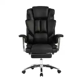 Platinum-Level - Big and Tall Ergonomic Executive Office Chair with Footrest - Black