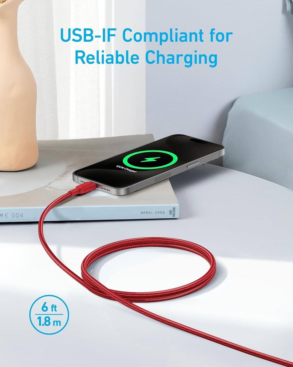 USB-IF Compliant for Reliable Charging

202aged 2 M E 004 APAIL 2009 H PORUGHING 6 ft 1.8 m
