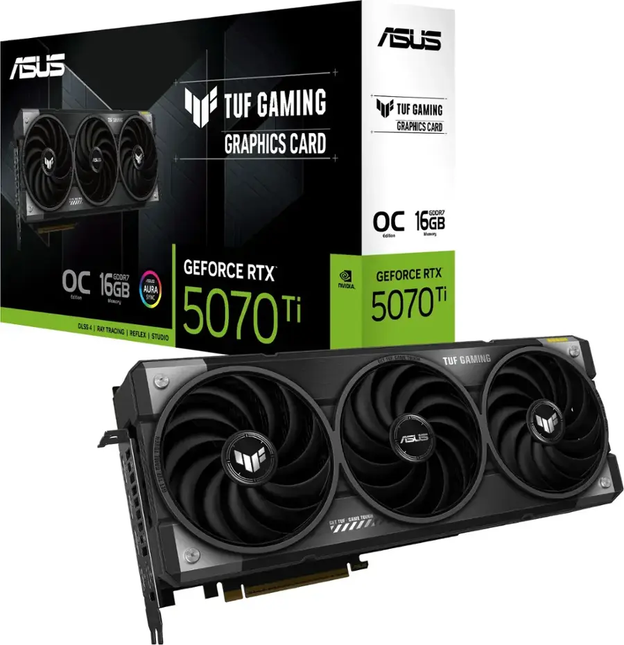 ASUS TUF Gaming NVIDIA GeForce RTX 5070 Ti OC Edition 16GB GDDR7 ASUS TUF Gaming NVIDIA GeForce RTX 5070 Ti OC Edition 16GB GDDR7
