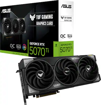 ASUS TUF Gaming NVIDIA GeForce RTX 5070 Ti OC Edition 16GB GDDR7 ASUS TUF Gaming NVIDIA GeForce RTX 5070 Ti OC Edition 16GB GDDR7