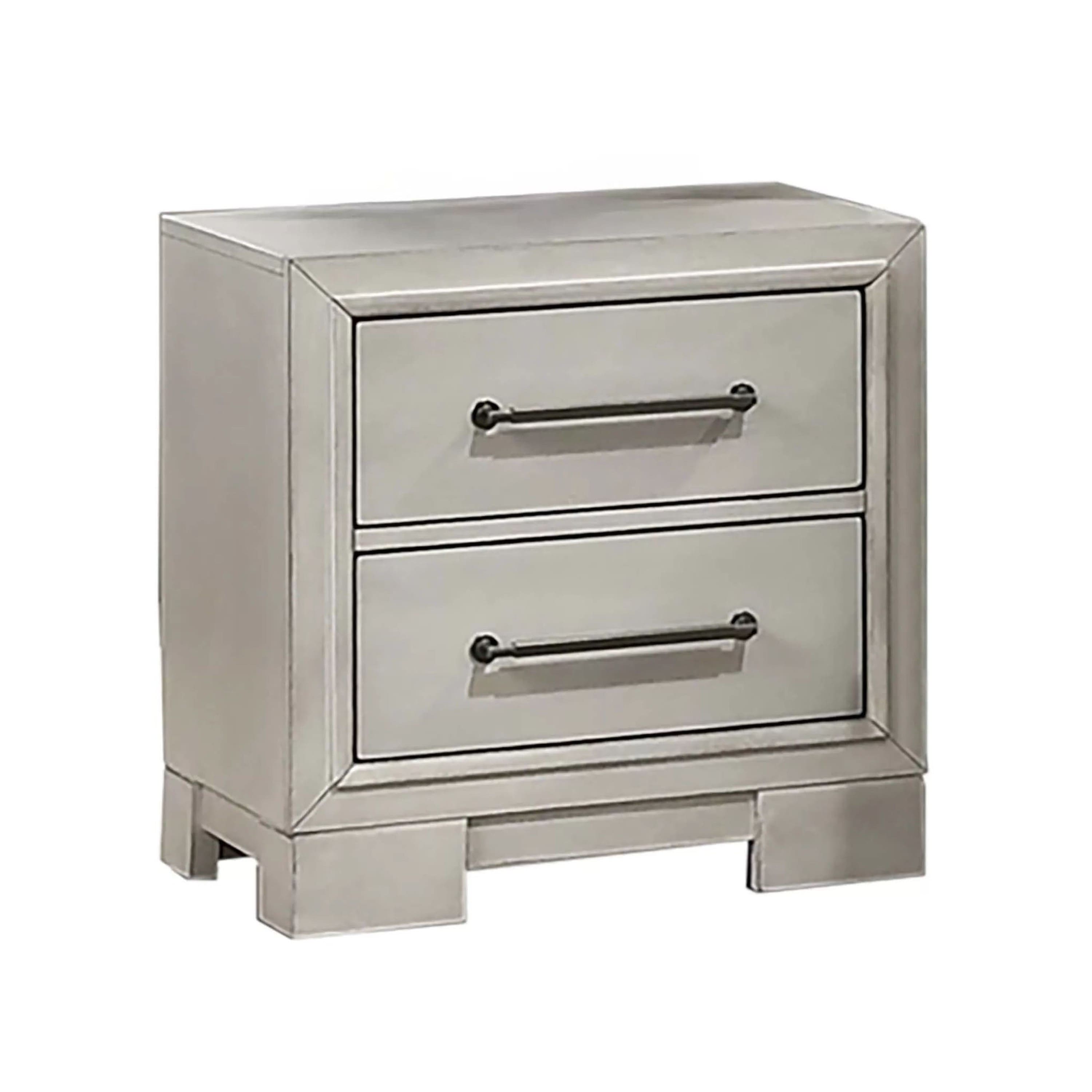 Manhattan Lane - Jaxen Nightstand End Table, Rubberwood, 2 Drawers, 23 Inch - Antique White price history on PriceWatchPro