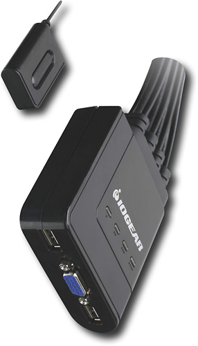Best Buy: IOGEAR 4-Port USB KVM Switch Black GCS24U