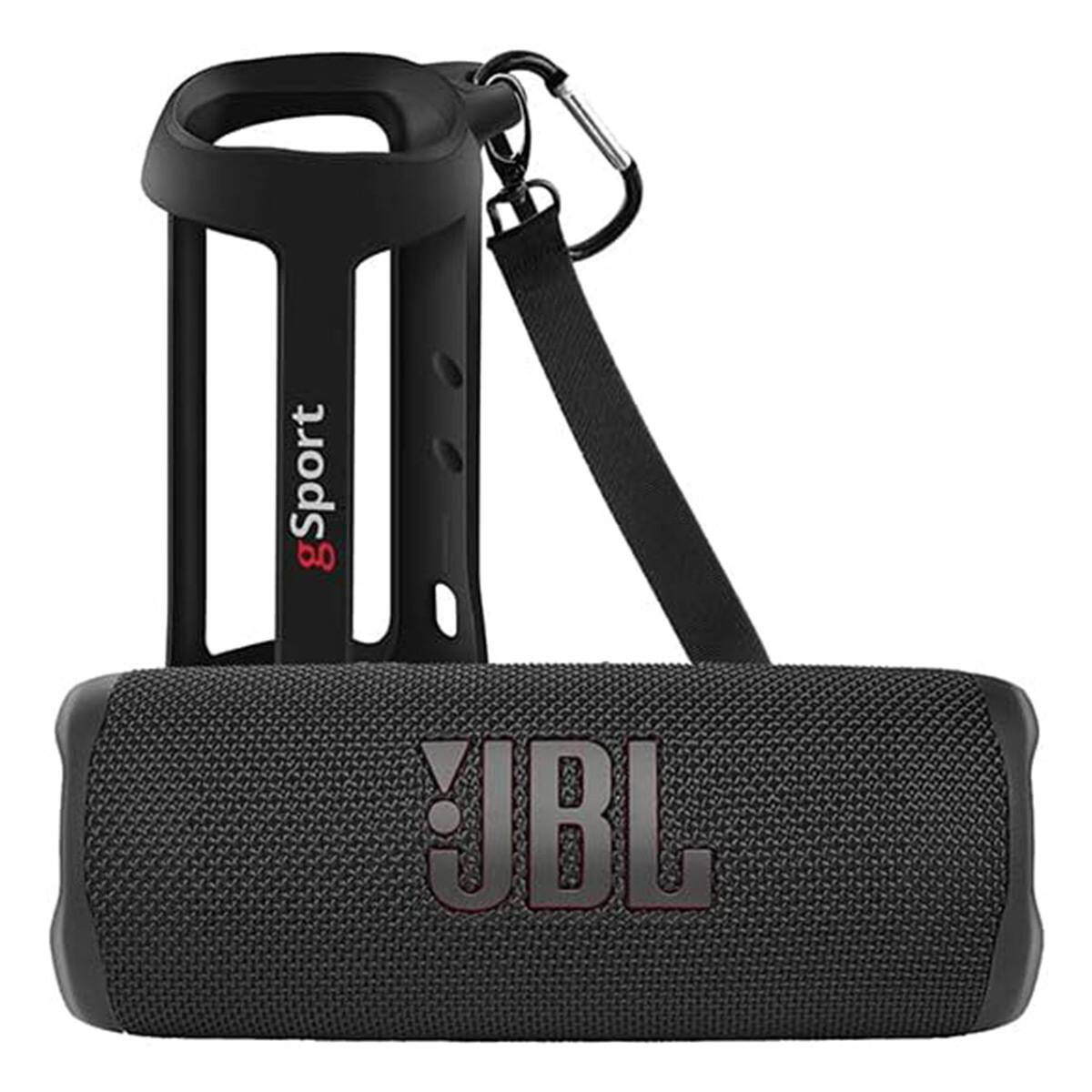 JBL - Flip 6 Waterproof Portable Speaker with gSport Silicone Sleeve - Black