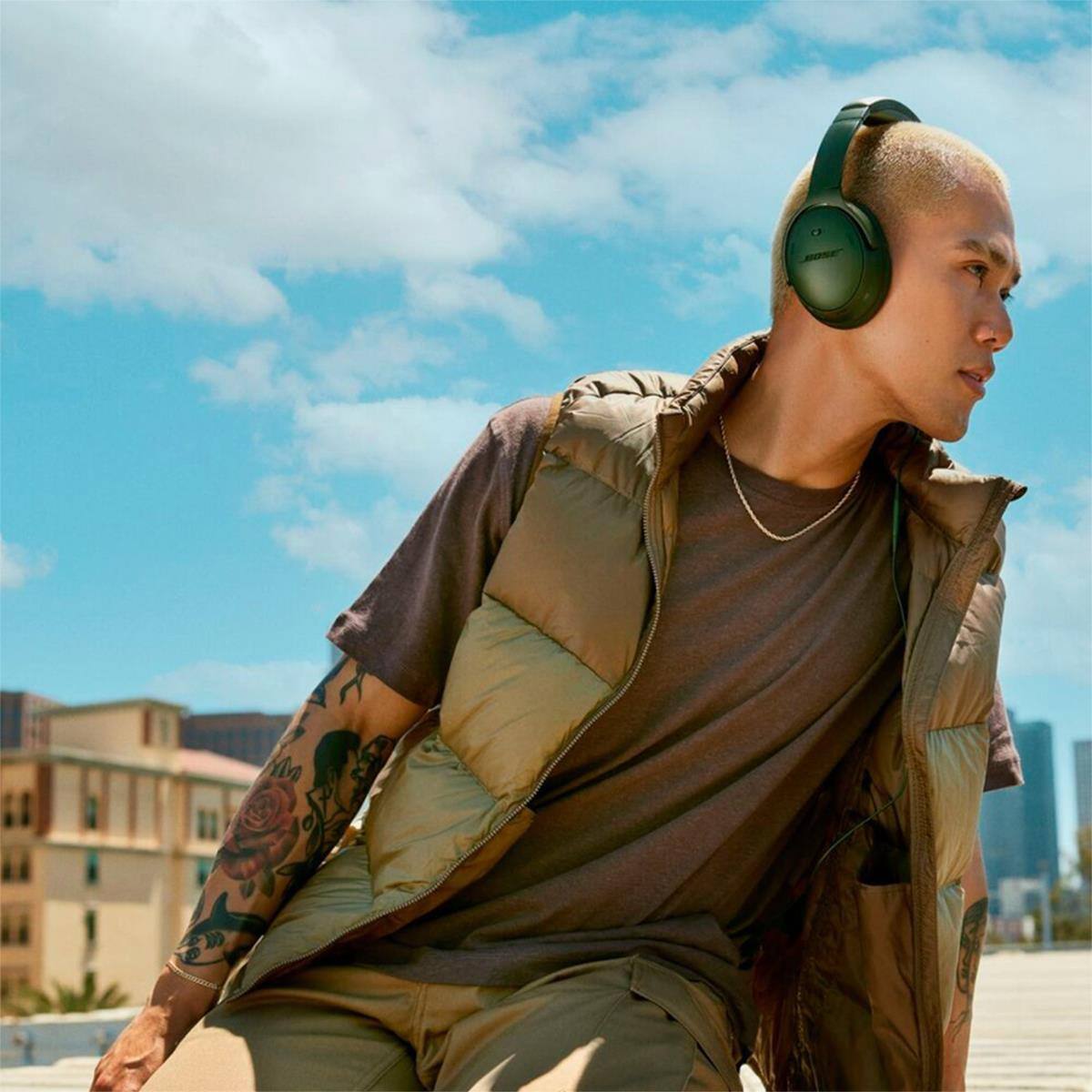 Alt View 5. Bose - Bose QuietComfort Wireless Noise Cancelling Headphones, Bluetooth Over Ear Headphones with Up To 24 Hours of Battery.