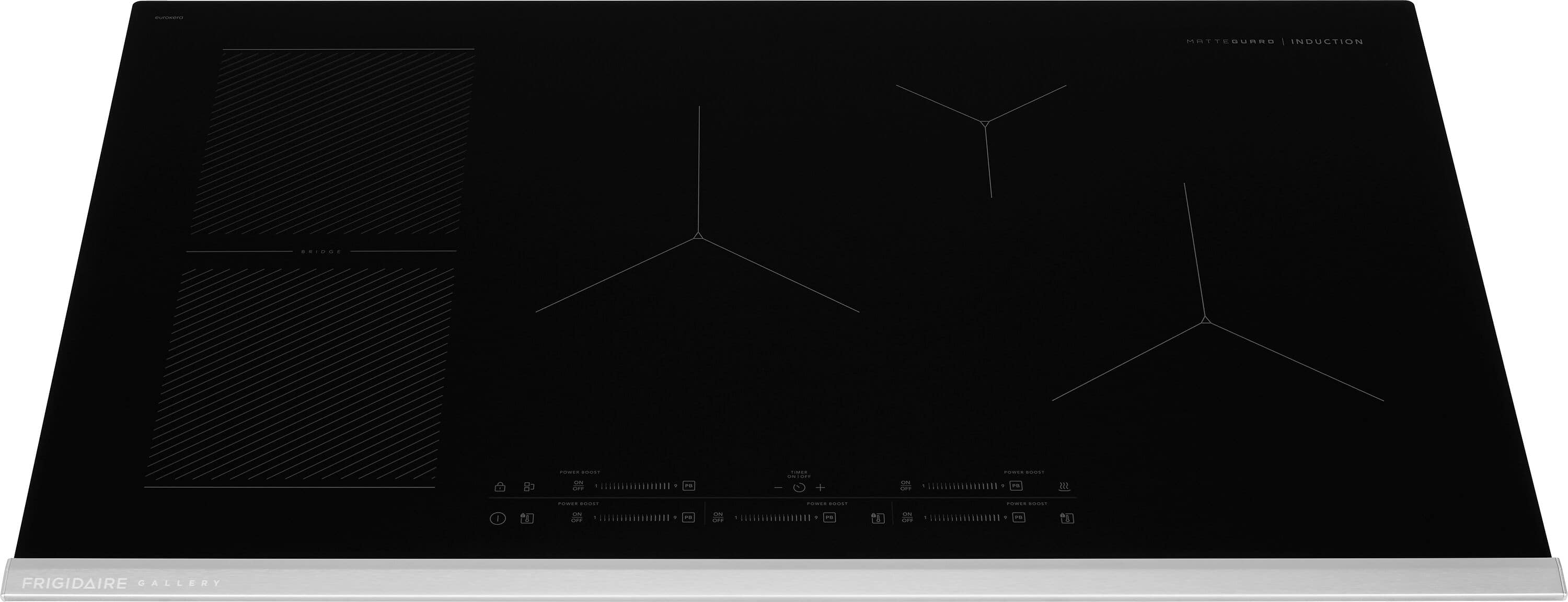 Frigidaire - Gallery 36" Induction Cooktop with MatteGuard and Power Boost - Stainless Steel