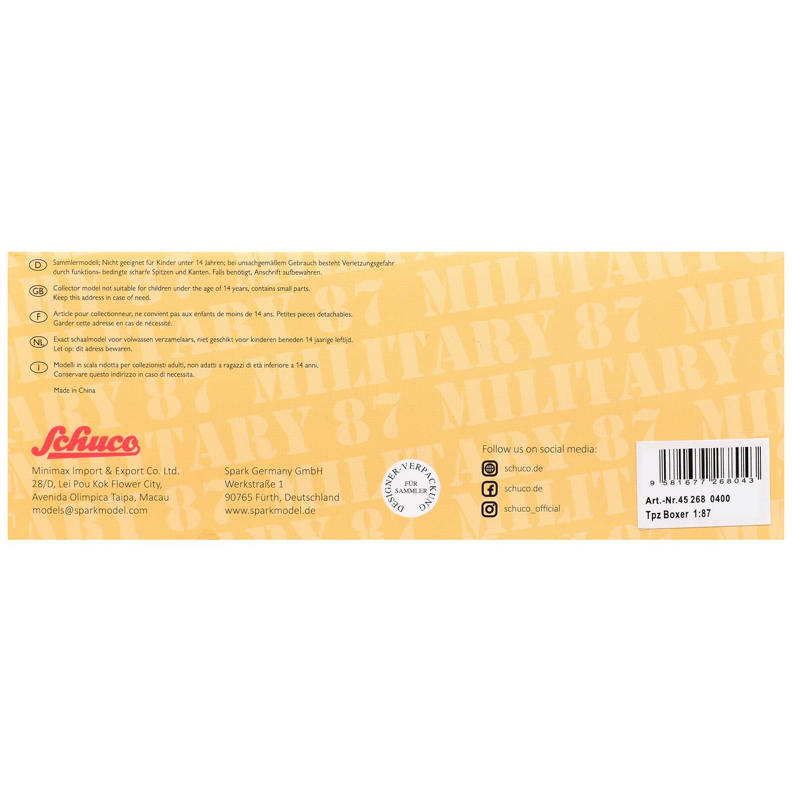 D Sammiermodet NAcH geeignet for Kinder LUAET 14 Sahrenc te unsachgemafem Cabrauch besteht Verletzungsgefahr durch funkSons bedinge scharle Sptzen an Karten Falls benotigt Anschrift sufbewahren GR : Keep Artice Collector this pour address mondel solectionneur. nt i CANe suitable of need. - far convient chidren pas under BUx the enlants  of de 14 mins years de connains 14 ams Pestes small parts pleces 27 detachaties MILITARY MIL NL Let Cander hee op schaalmodel  d aress sevenba bewaren. mer en volwasen CM de Aliean verzamelaars met gschat unver kinderen Seneden 14  efood 87 8 1 Made Modell Conservare in a China scala QuEstO rdotta ndirazo per collezionnt  8 I o necessta. adulti. non soum 1 rag MILITARY a 21 inferore 4 14 am MILITARY A Schuco TARY 87 87 VI Follow us