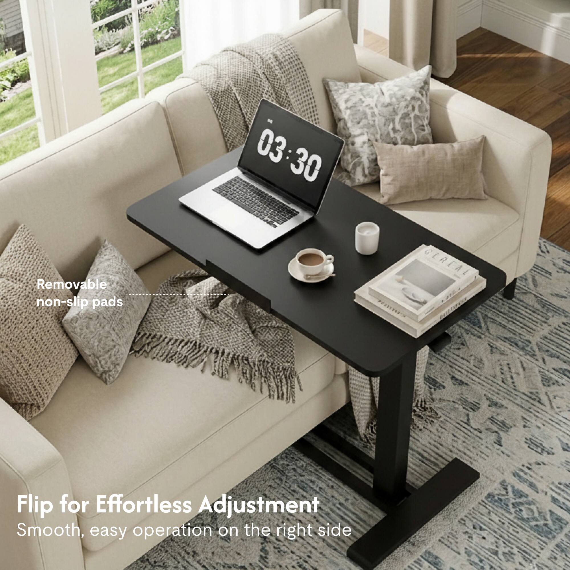 Removable non-slip pads

03:30

GEREAL

Flip for Effortless Adjustment
Smooth, easy operation on the right side