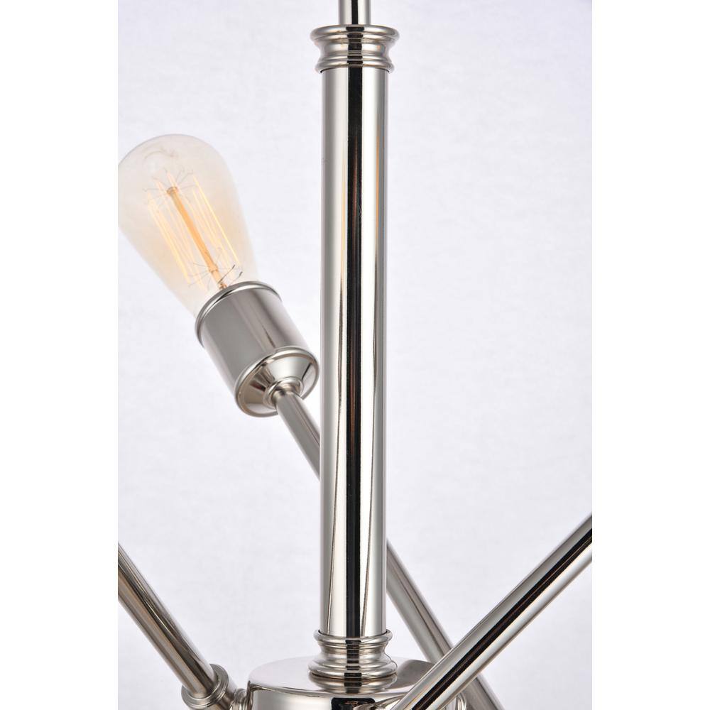 Angle. Living District - Axel 6 Lights polished Nickel Pendant - Polished Nickel.