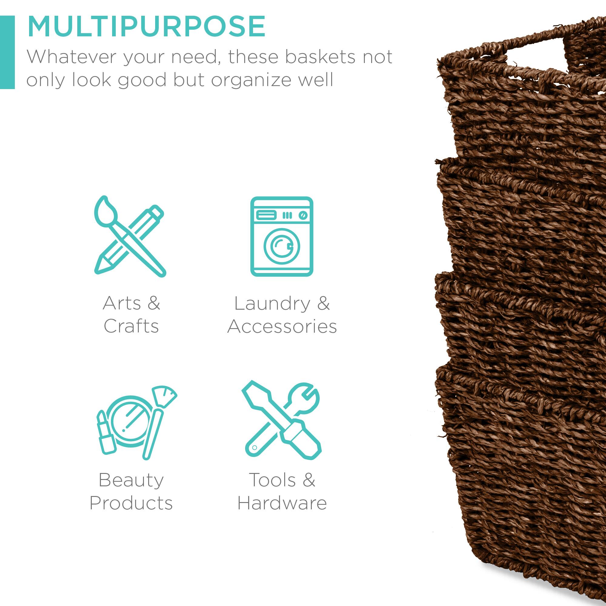 MULTIPURPOSE  
Whatever your need, these baskets not only look good but organize well  

- Arts & Crafts  
- Laundry & Accessories  
- Beauty Products  
- Tools & Hardware