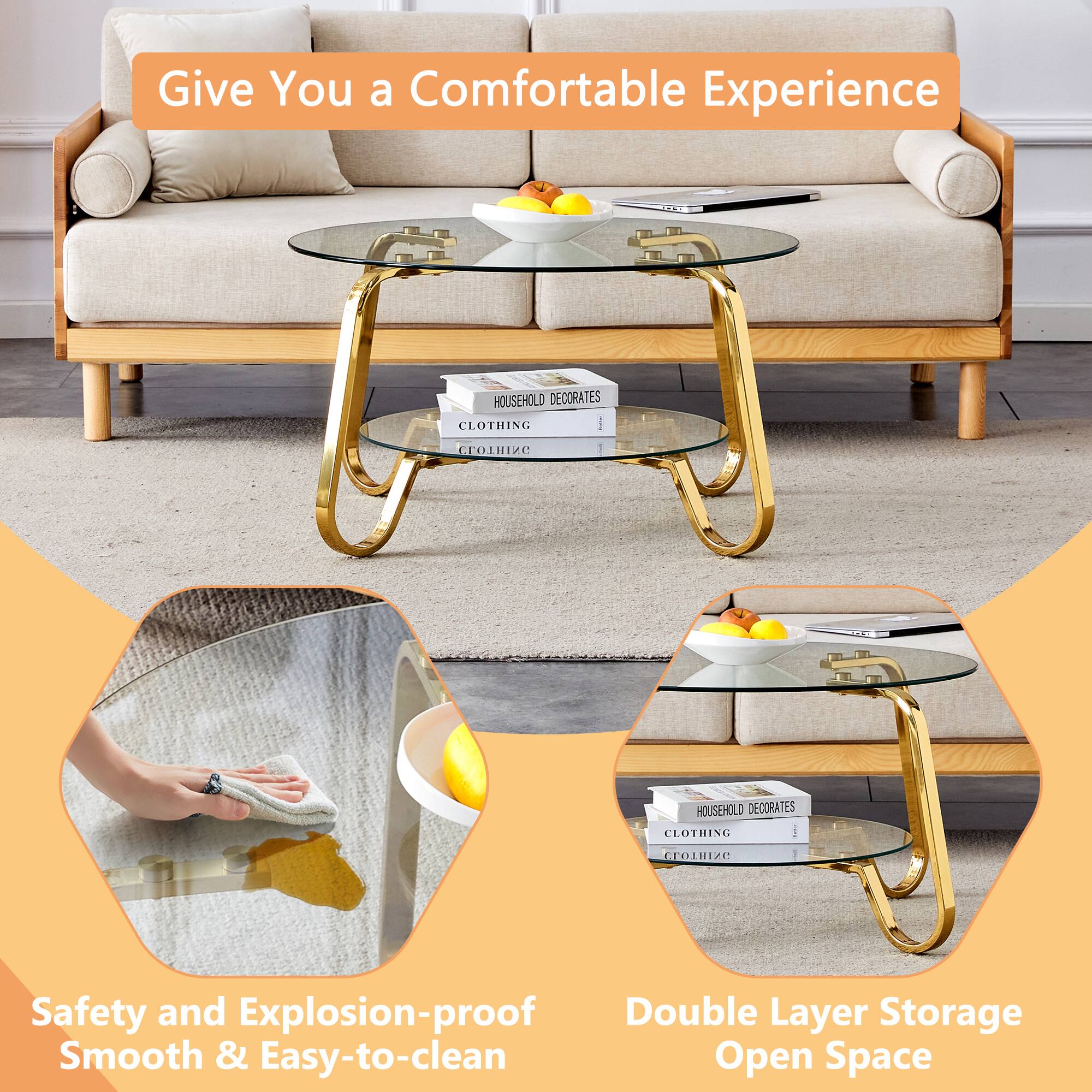 Give You a Comfortable Experience

HOUSEHOLD DECORATES CLOTHING

Safety and Explosion-proof
Smooth & Easy-to-clean

Double Layer Storage
Open Space
