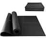 Redliro - Foldable Treadmill Mat, 68"x24 Non-Slip Rubber Pad for Walking Pad, Floor Protector for Home Gym/Bike - Black