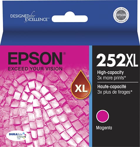 Epson - 252XL High Yield Ink Cartridge - Yellow - Larger Front