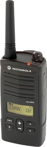 Angle Standard. Motorola - 500-Ft., 8-Channel 2-Way Radio - Black.