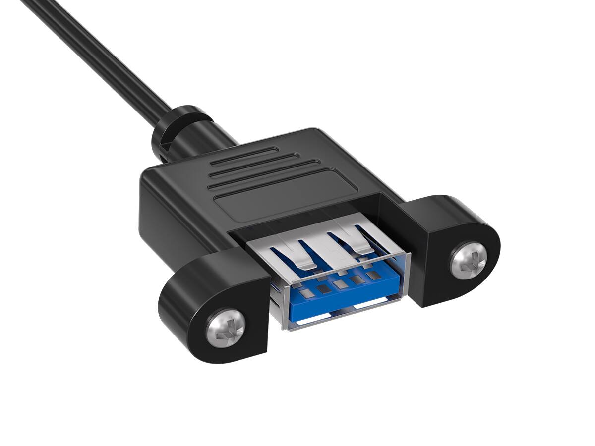 Cable Leader USB 3.0 Panel Mount USB A SuperSpeed Extension Cable ...