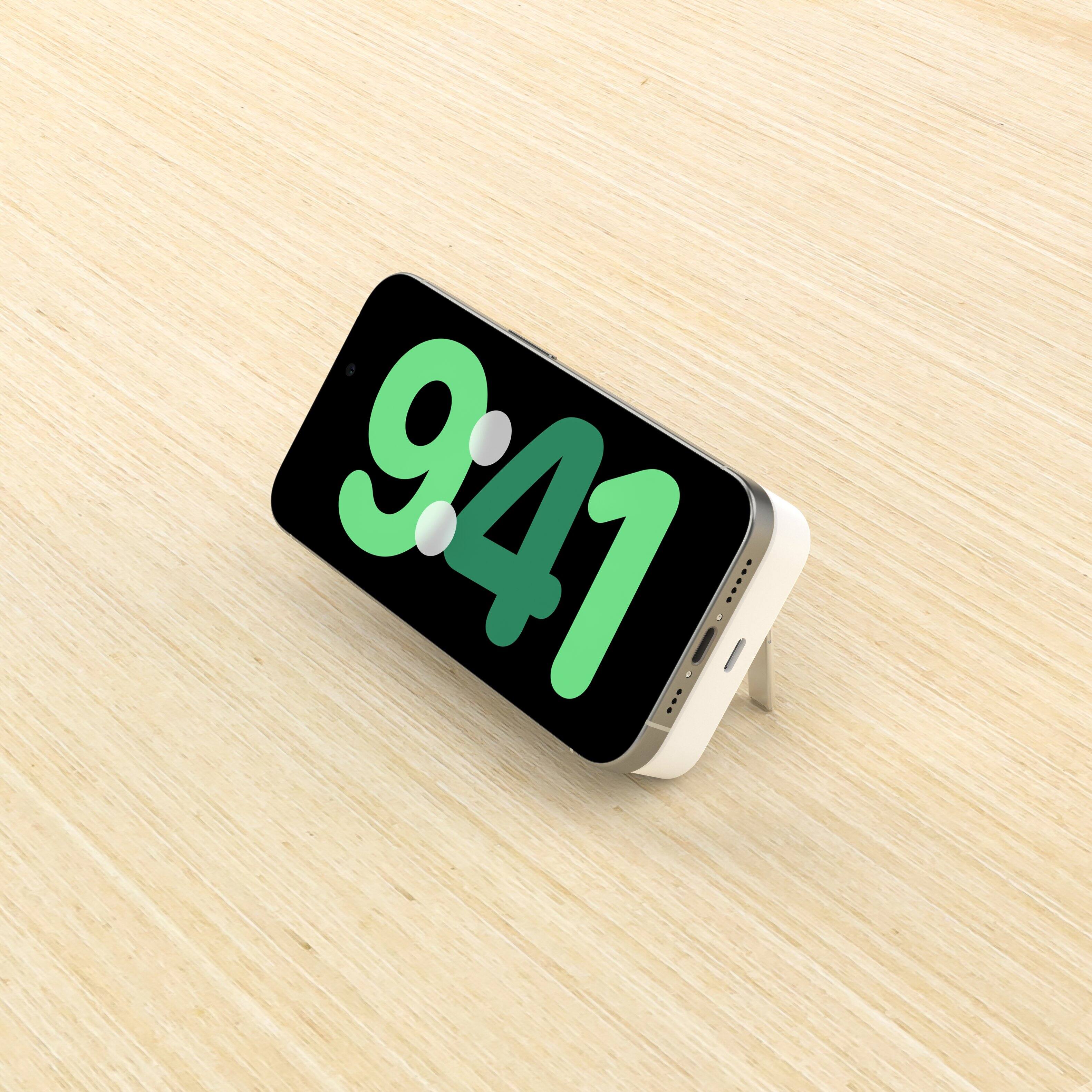Alt View 13. Belkin - BOOST↑CHARGE Pro Wireless Power Bank 10K w/ Qi2, MagSafe Compatible with  Kickstand for iPhone 17, 16, 15, 14, and More - White.