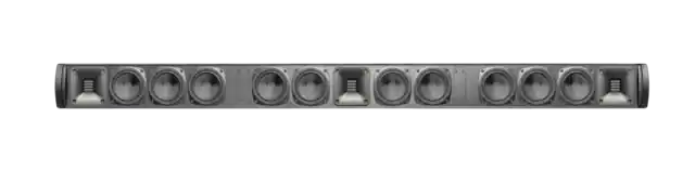 Front. MartinLogan - Discrete Cinema SB75 2.5-Way Passive Soundbar, with Gen2 FMT and Ten 4" Woofers, Designed to fit 75" TV's and above - Black.