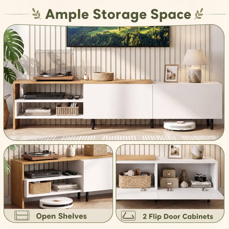 Ample Storage Space

NATORE

Open Shelves

2 Flip Door Cabinets