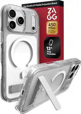 ZAGG - Crystal Palace Snap MagSafe-Compatible Case with Kickstand for Apple iPhone 18 Pro Max / iPhone 17 Pro Max - Clear