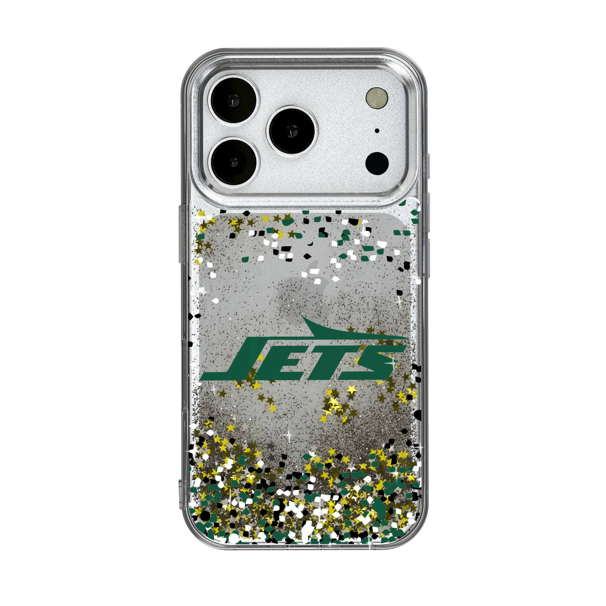 Front. Keyscaper - iPhone Glitter Case with Confetti Design - 16 Pro Max - Multicolor.