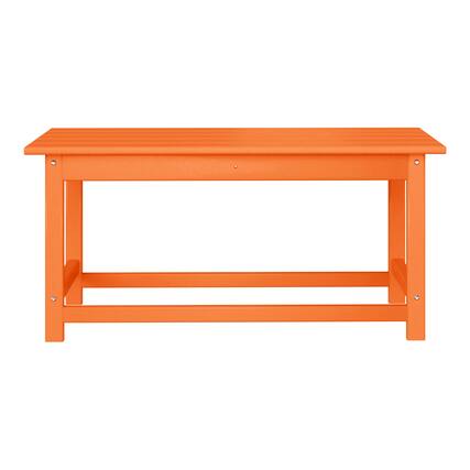 Front. WestinTrends - WestinTrends Malibu 35" length outdoor Coffee table for Adirondack chair - Orange.