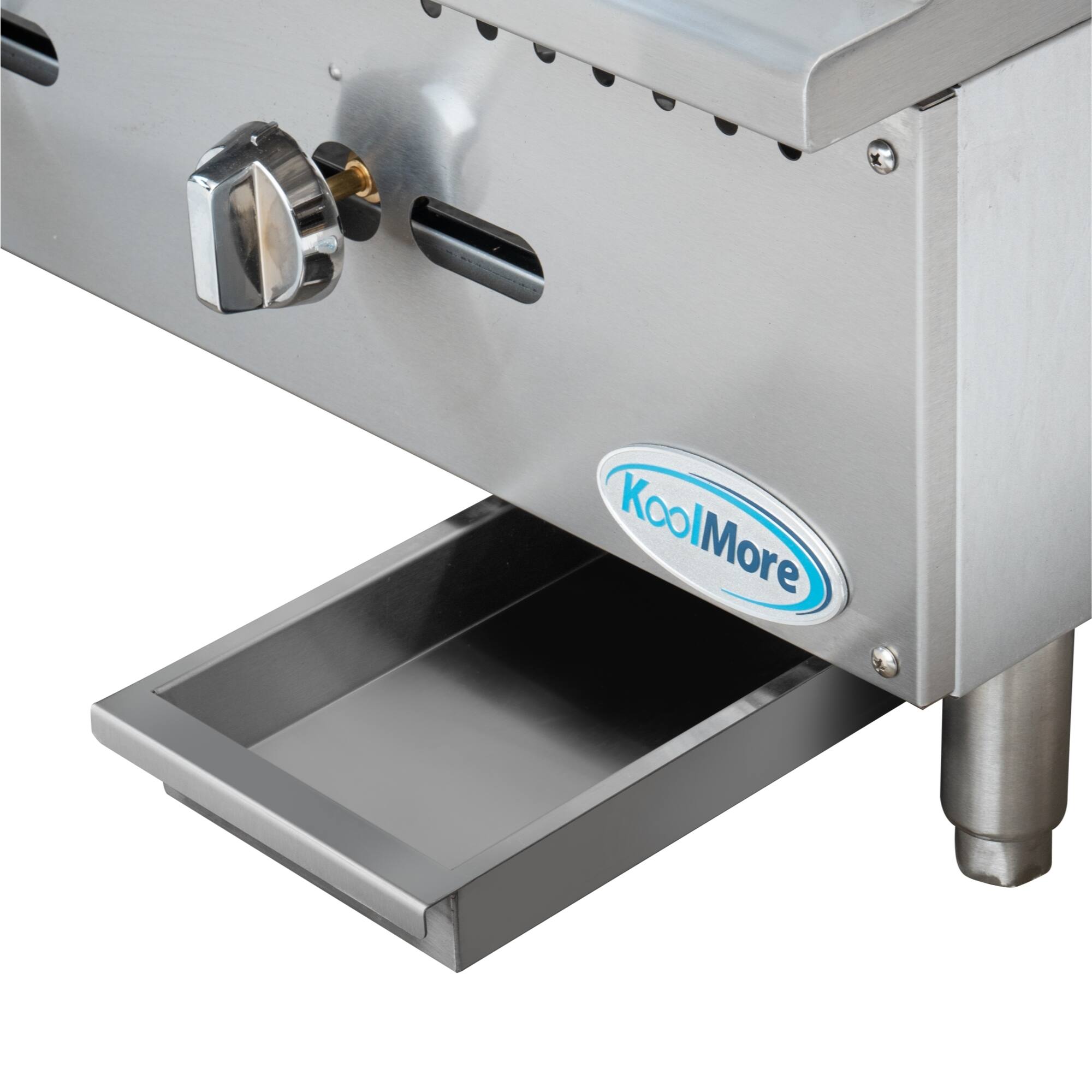 Alt View 4. Koolmore - 36 in. Natural Gas 3-Burner Griddle with 90,000 BTU in Stainless-Steel (KM-GG3-36M) - Silver.