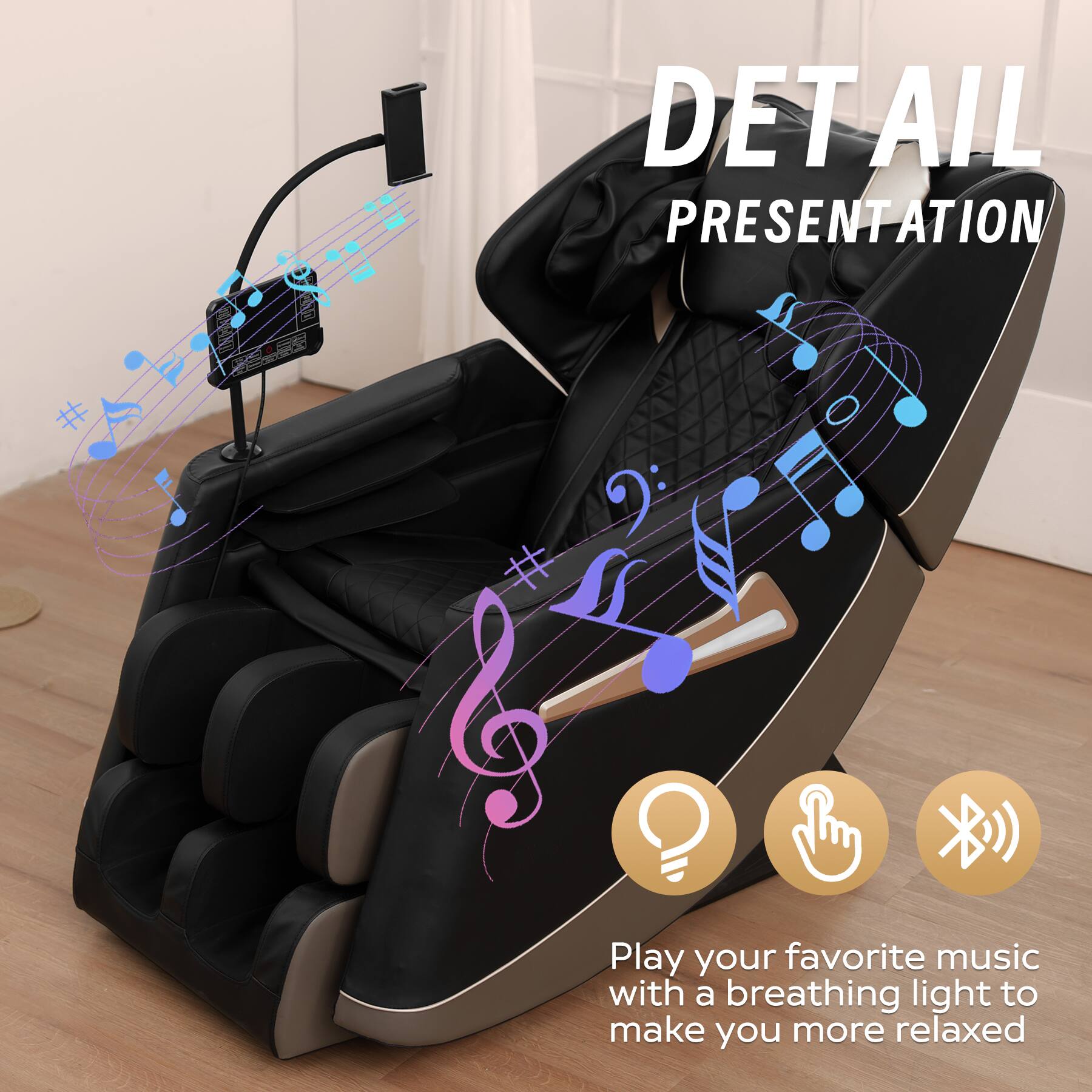 DETAIL PRESENTATION

Play your favorite music with a breathing light to make you more relaxed