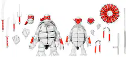NECA - Teenage Mutant Ninja Turtles (Mirage Comics) 7" Scale Action Figure - Black and White First Turtles - Front_Zoom