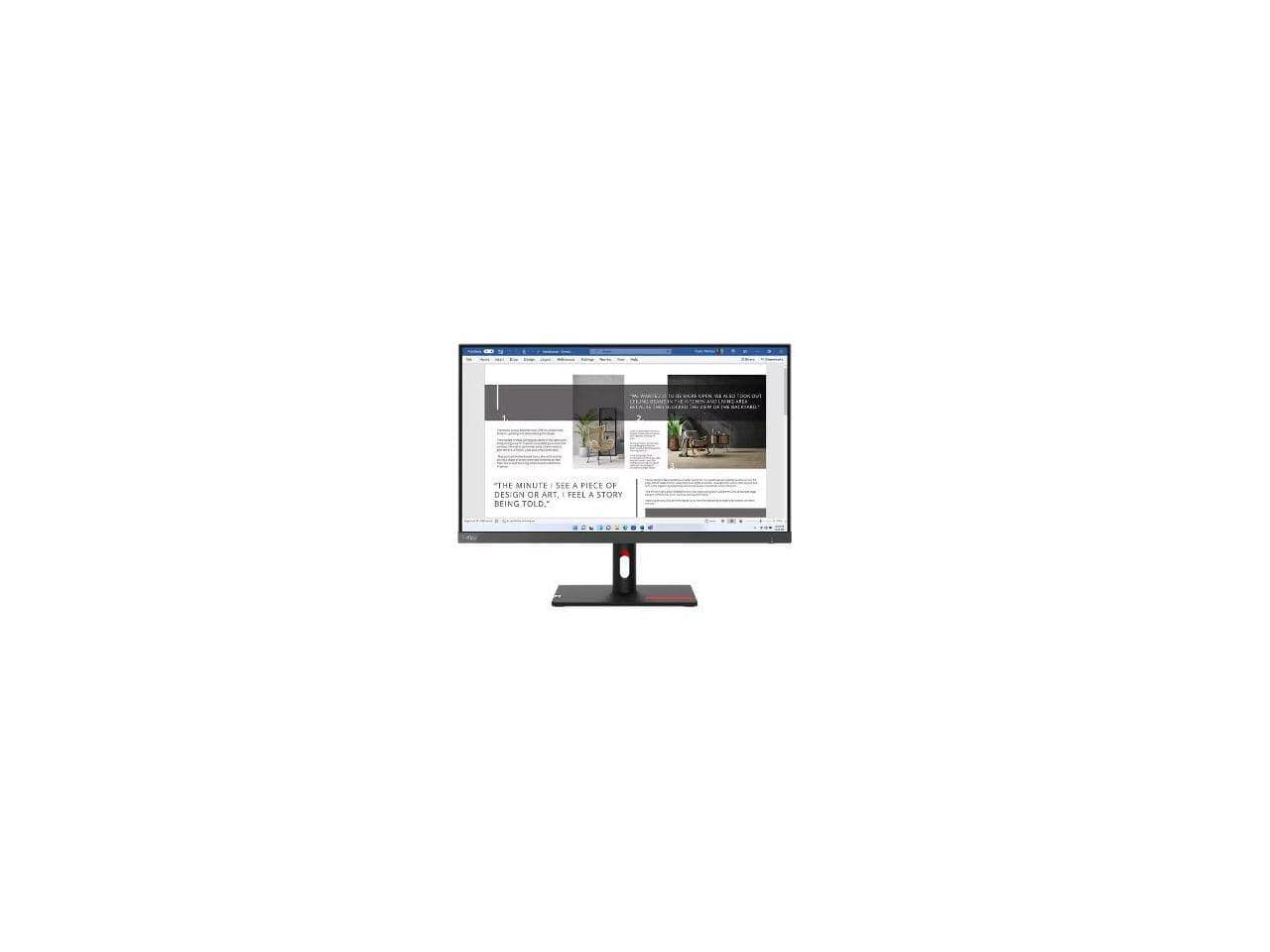 Lenovo - ThinkVision S27i-30 27" Full HD IPS Monitor - 1920x1080 - 300 Nit - 4 ms - Dark Charcoal Gray