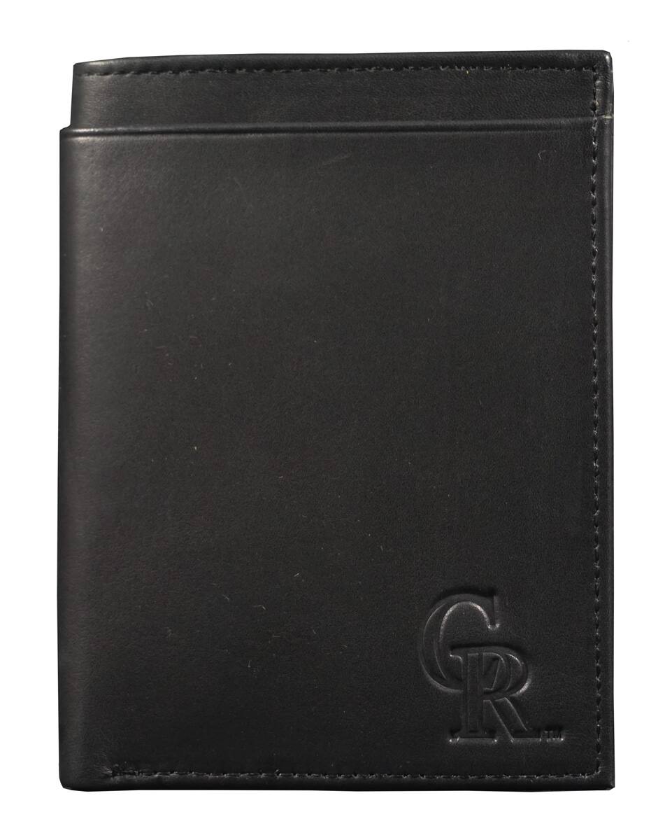 Alt View 1. Rico Industries - Colorado Rockies MLB Black Leather Traveling RFID Blocking Wallet - Multi.