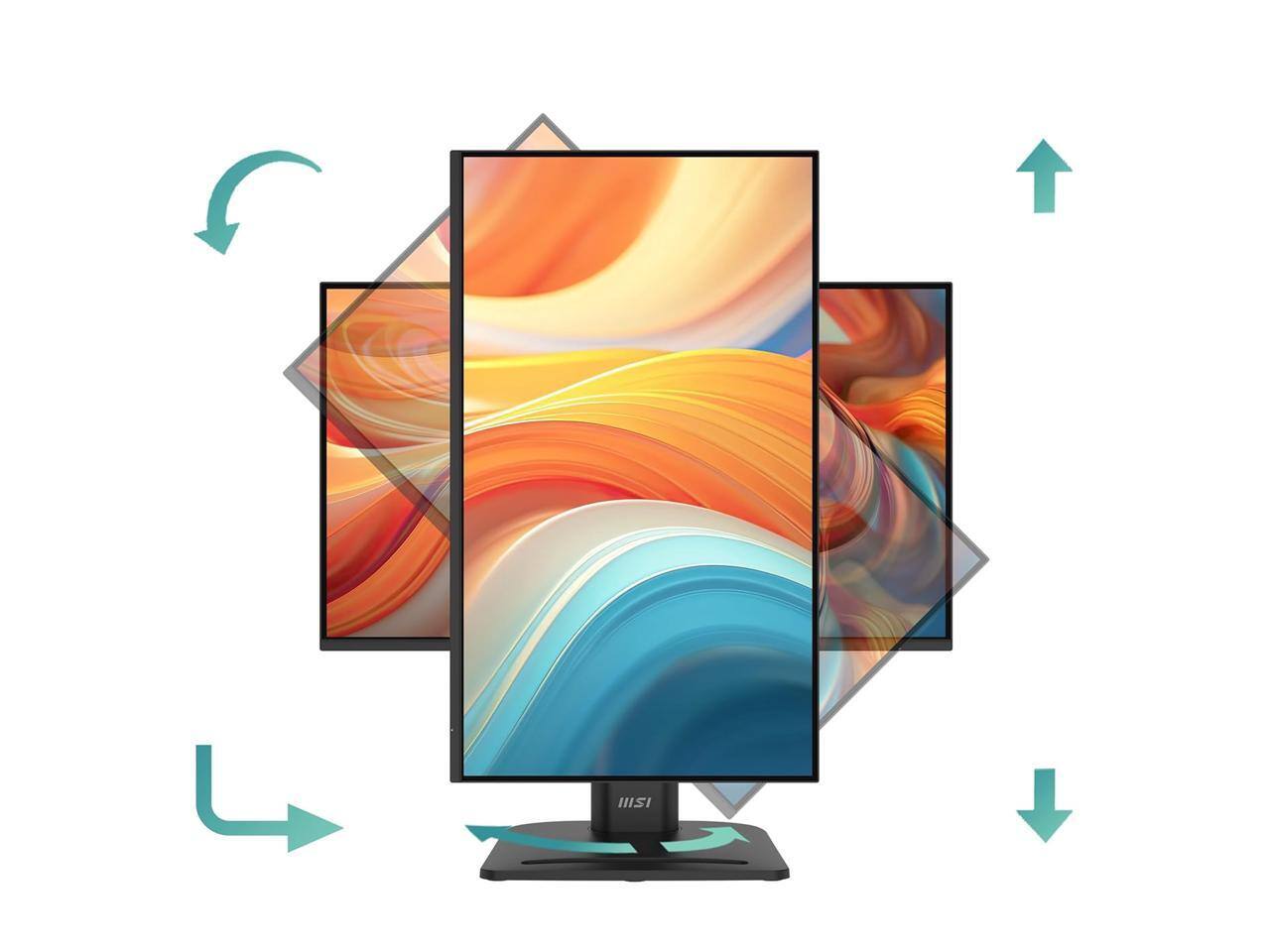 Alt View 5. MSI - MSI PRO MP245PG 24" 1920x1080 144Hz IPS Monitor w/ HDMI, DP, VGA, 1ms, Black - Black.