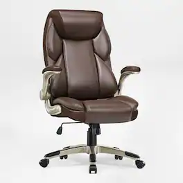 Eureka Ergonomic - Ergonomic Office Chair Executive Chair PU Leather High Back - Brown