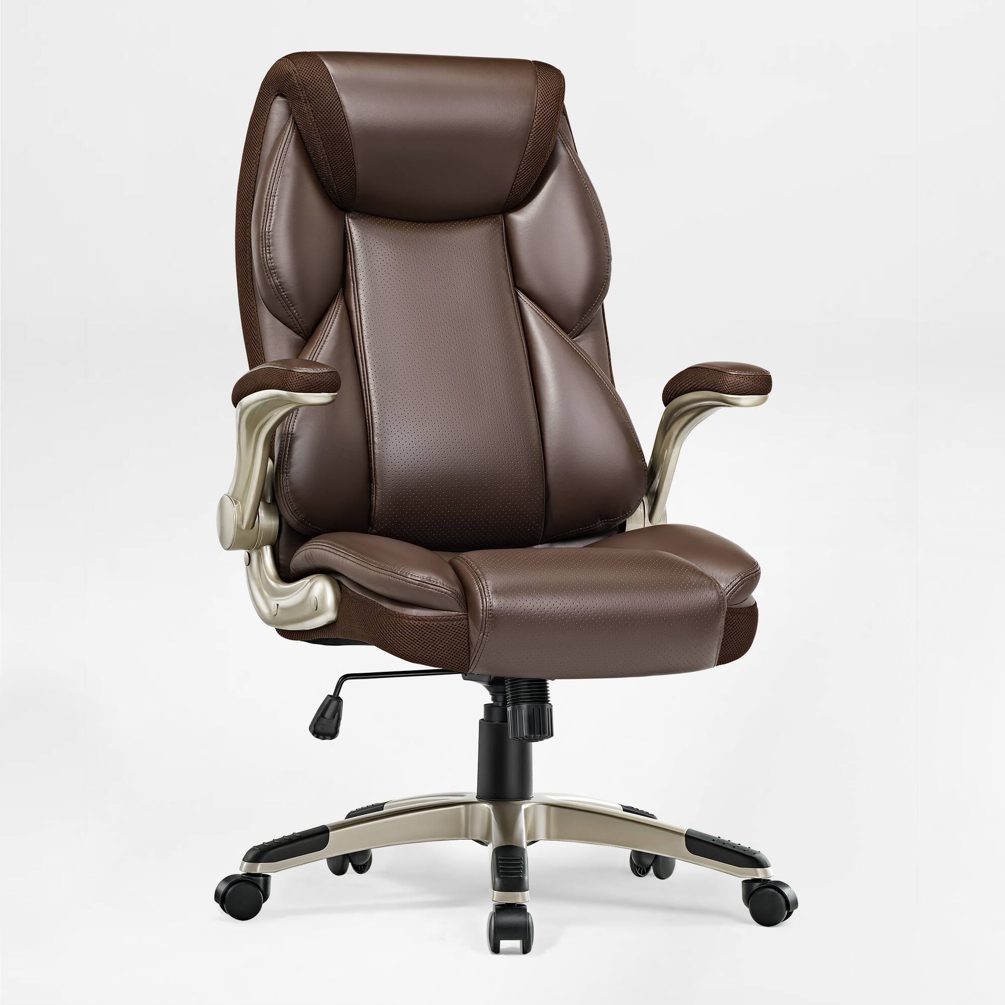 Eureka Ergonomic - Ergonomic Office Chair Executive Chair PU Leather High Back - Brown