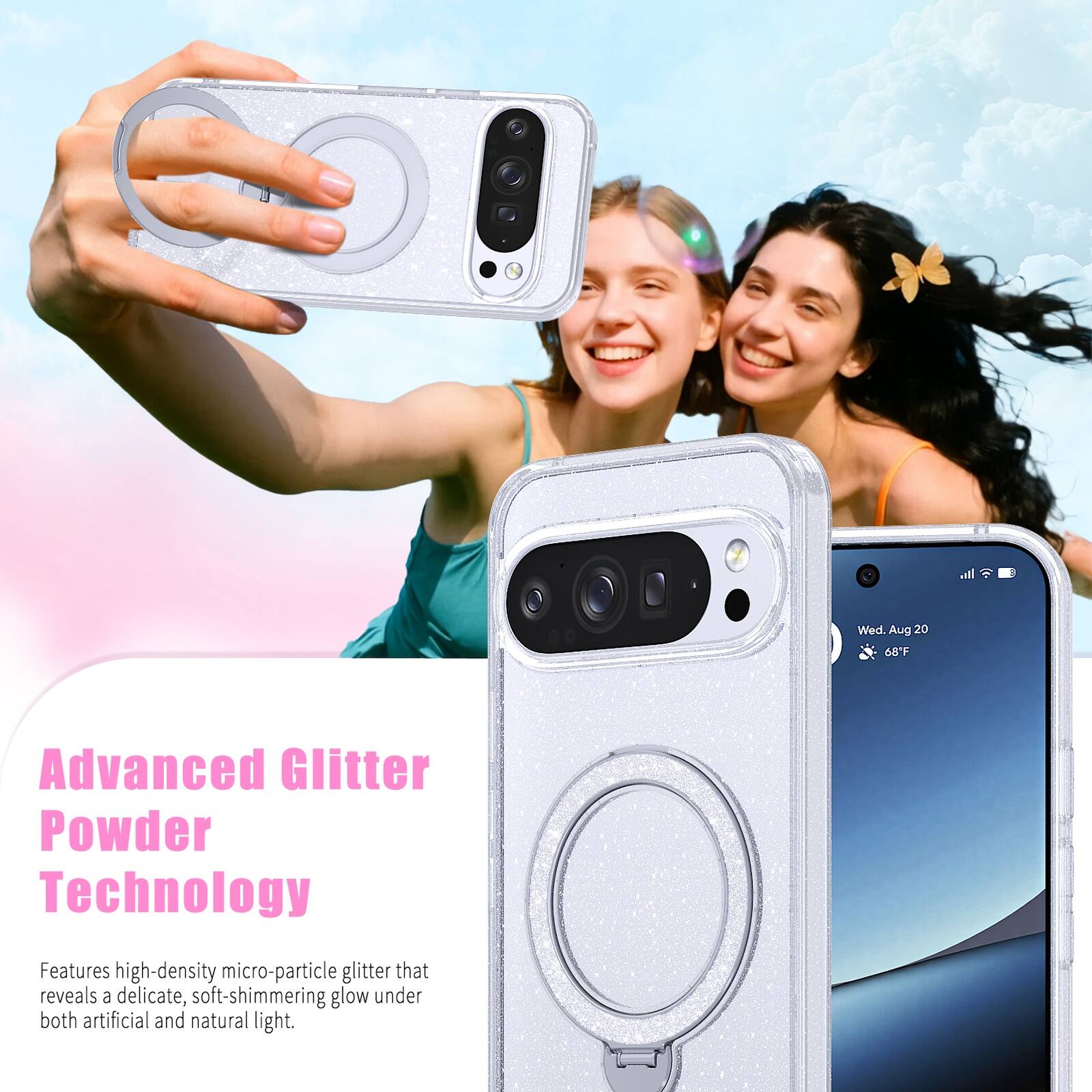 Advanced Glitter Powder Technology

Features high-density micro-particle glitter that reveals a delicate, soft-shimmering glow under both artificial and natural light.