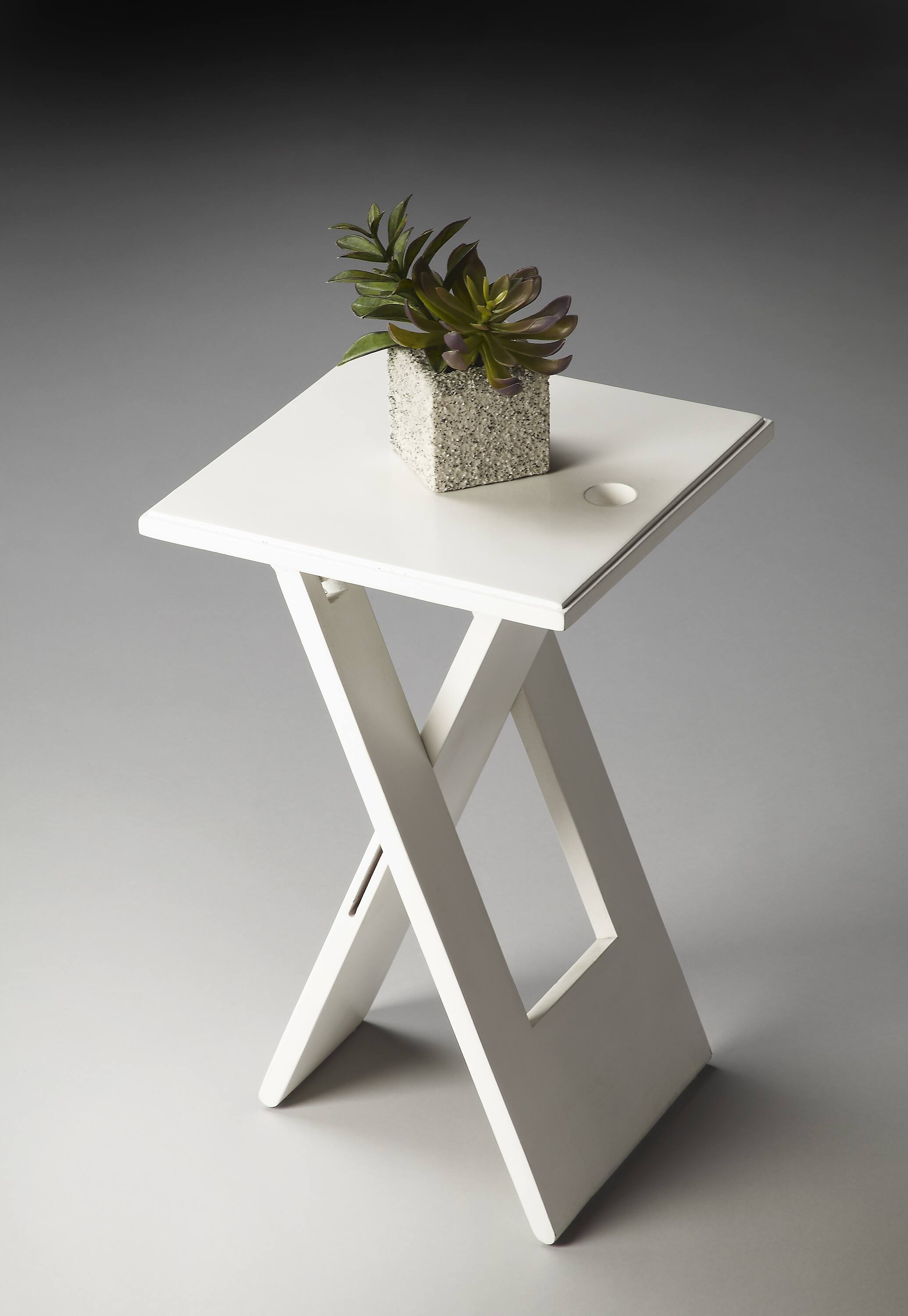 Alt View 2. Butler Specialty - Hammond Folding Side Table - White.