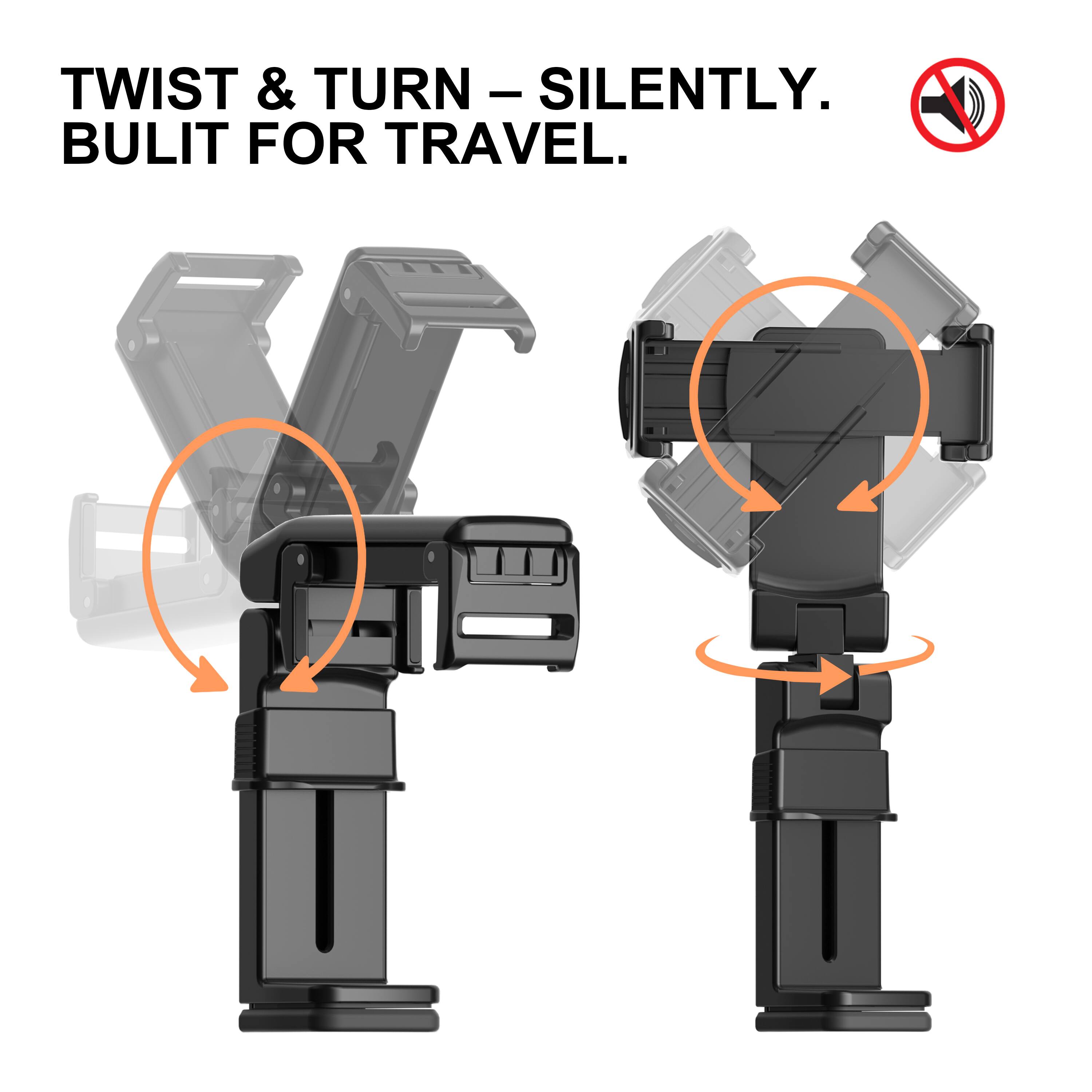 TWIST & TURN – SILENTLY.  
BUILT FOR TRAVEL.