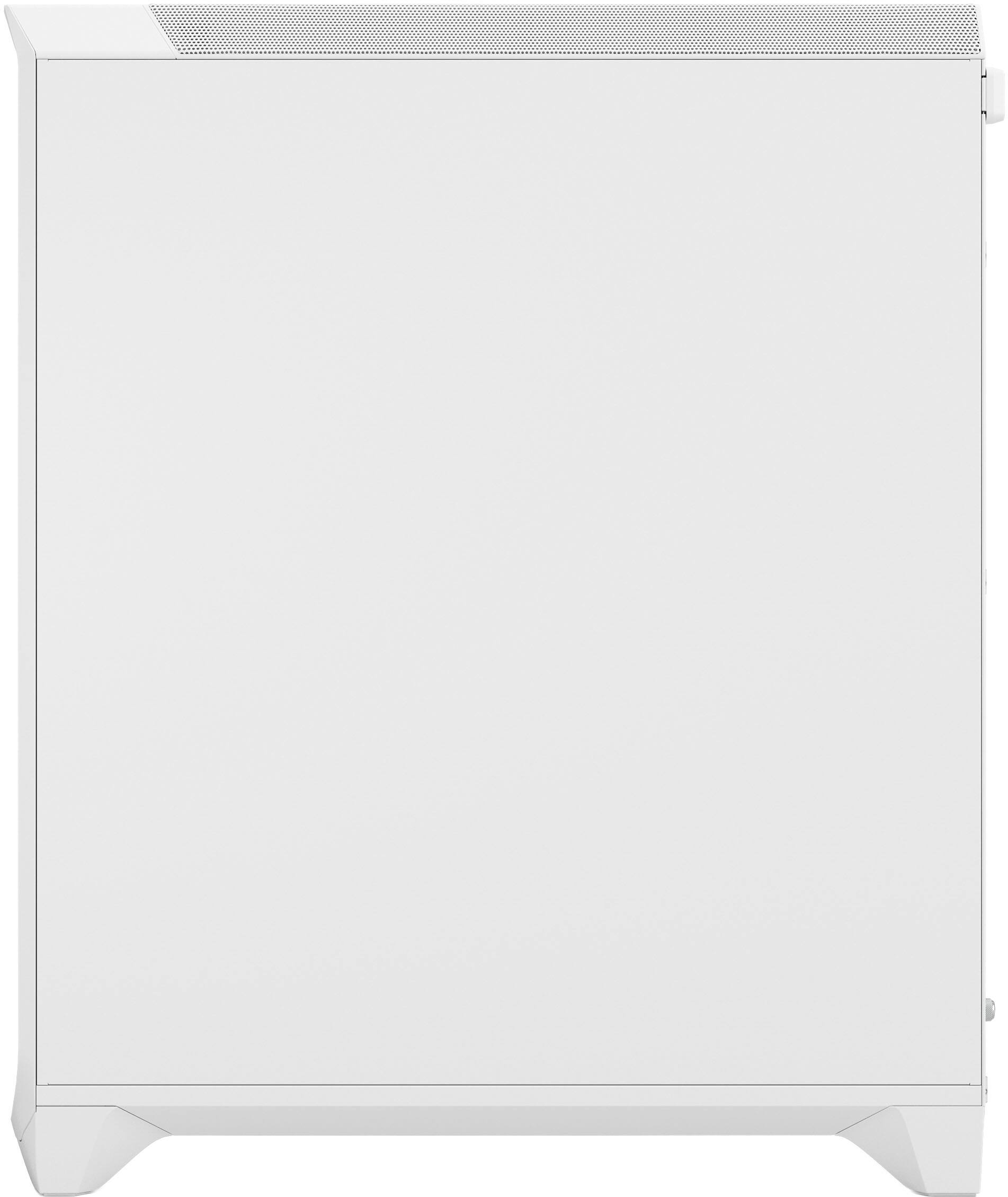 Alt View 4. Fractal Design - Meshify 3 RGB ATX mATX White Chassis with Clear TG Side Panel Mid-Tower PC Case - White.