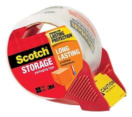 Scotch - Long Lasting Storage Packing Tape with Dispenser, 1.88" x 38.2 yds - Clear