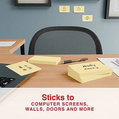 Sticks to  
COMPUTER SCREENS,  
WALLS, DOORS AND MORE