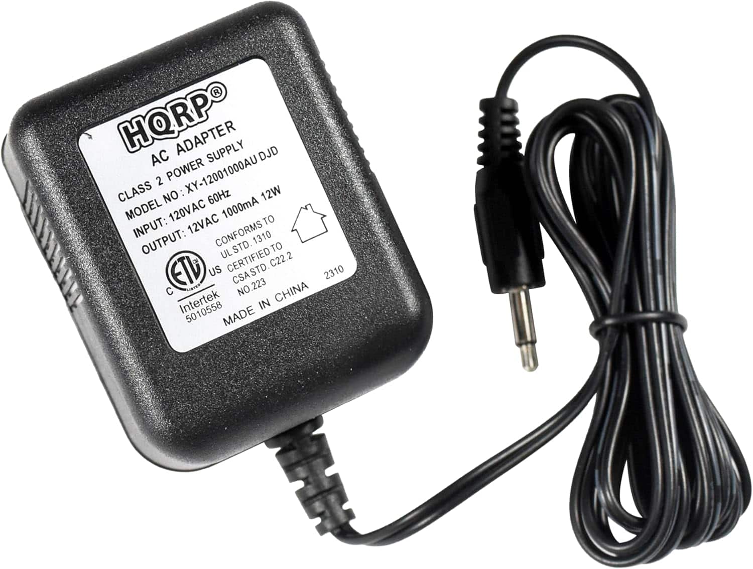 HQRP - 12V AC Adapter ETL Listed for Jameco Reliapro ACU120100Z9121, 3.5mm Plug, KLH-2 Speakers - Black