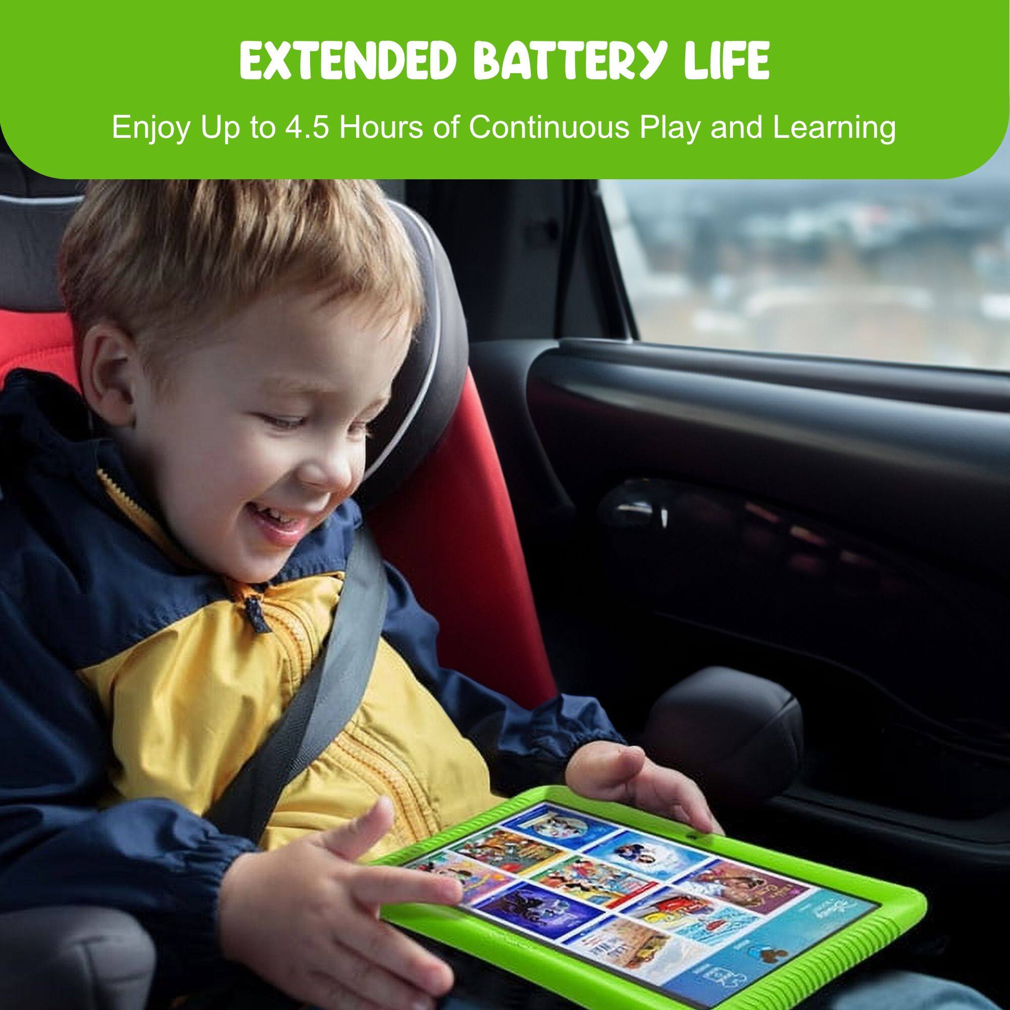 EXTENDED BATTERY LIFE  
Enjoy Up to 4.5 Hours of Continuous Play and Learning