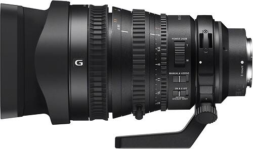 Front. Sony - FE PZ 28-135mm f/4 G OSS Power Zoom Lens for Full-Frame, APS-C and Super 35 E-Mount Cameras - Black.