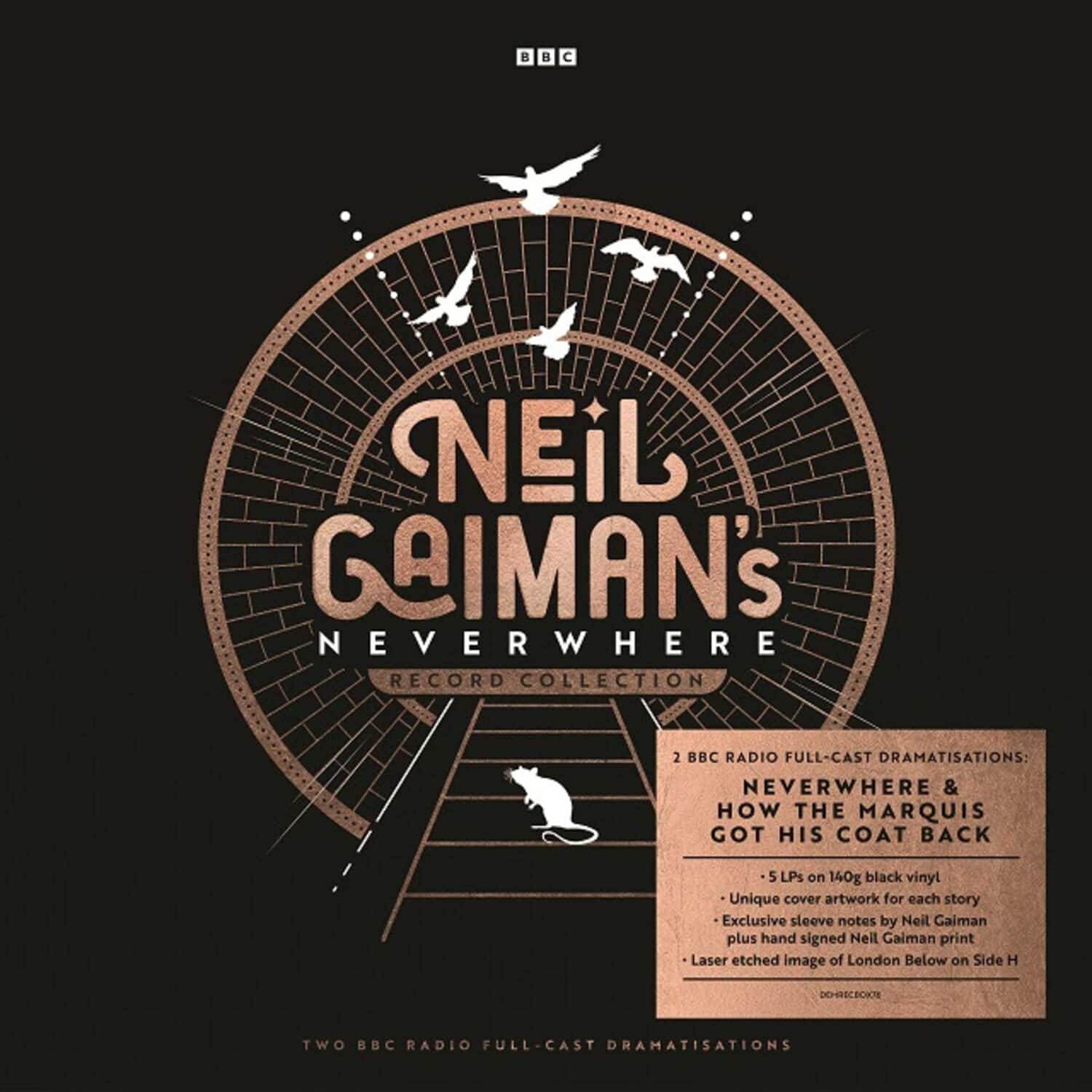 Neil Gaiman - Neil Gaiman's Neverwhere Record Collection - Limited Deluxe Boxset with Signed Neil - VINYL LP price history on PriceWatchPro