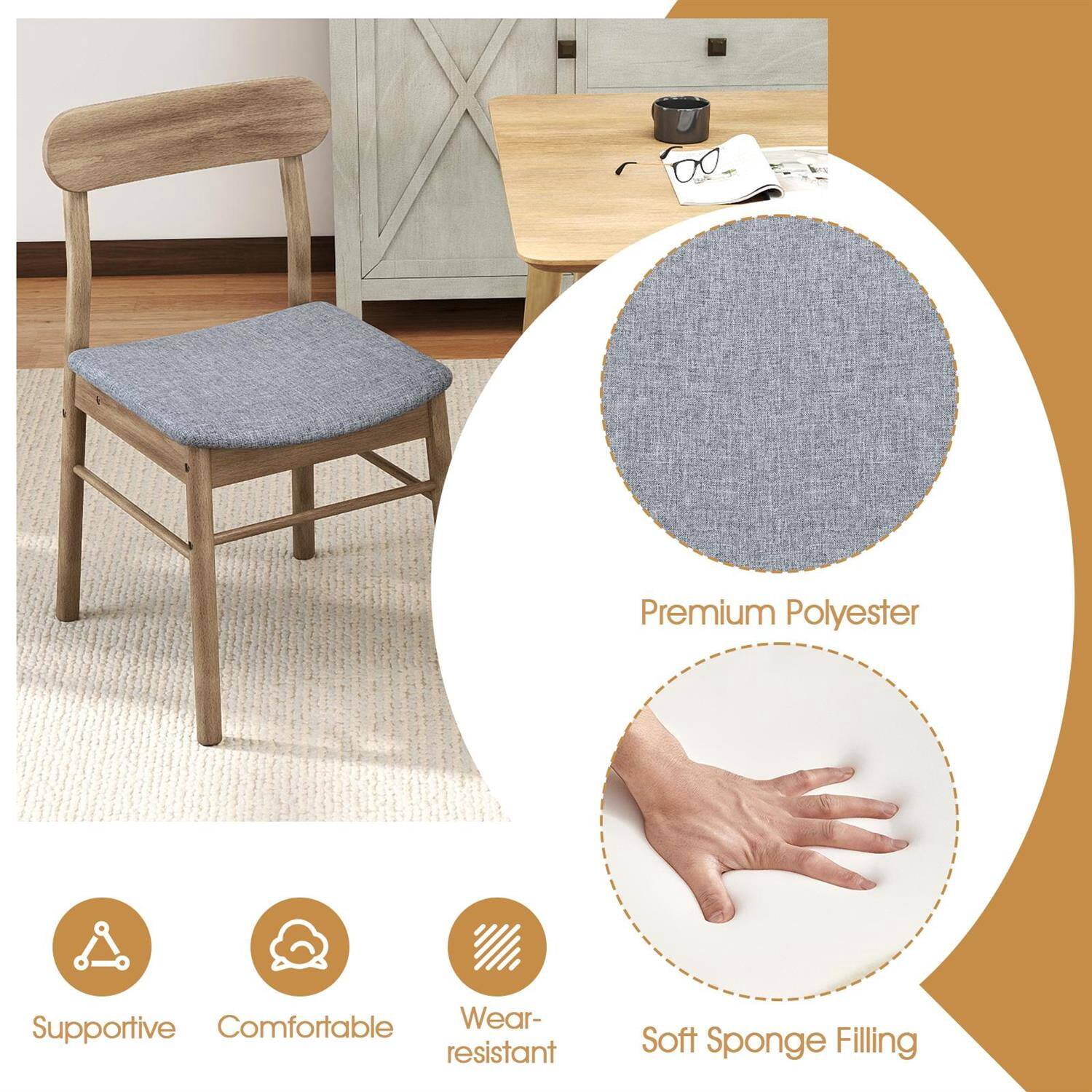 Premium Polyester  
Comfortable Wear  
Supportive  
Wear-resistant  
Soft Sponge Filling