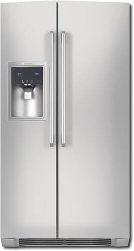 Front Standard. Electrolux - 22.5 Cu. Ft. Side-by-Side Refrigerator with Thru-the-Door Ice and Water - Stainless-Steel.